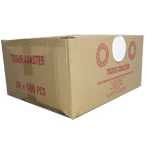 laminated paper coaster